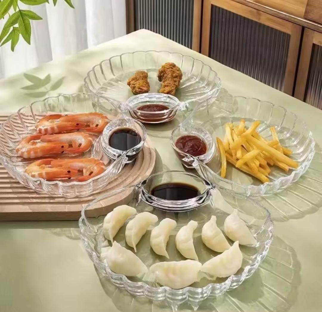 1 Pcs Acrylic Snacks Plate Lightweight & Durable