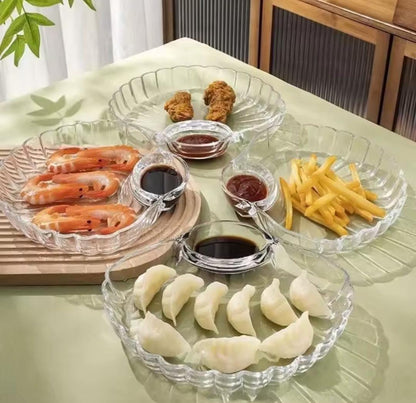 1 Pcs Acrylic Snacks Plate Lightweight & Durable