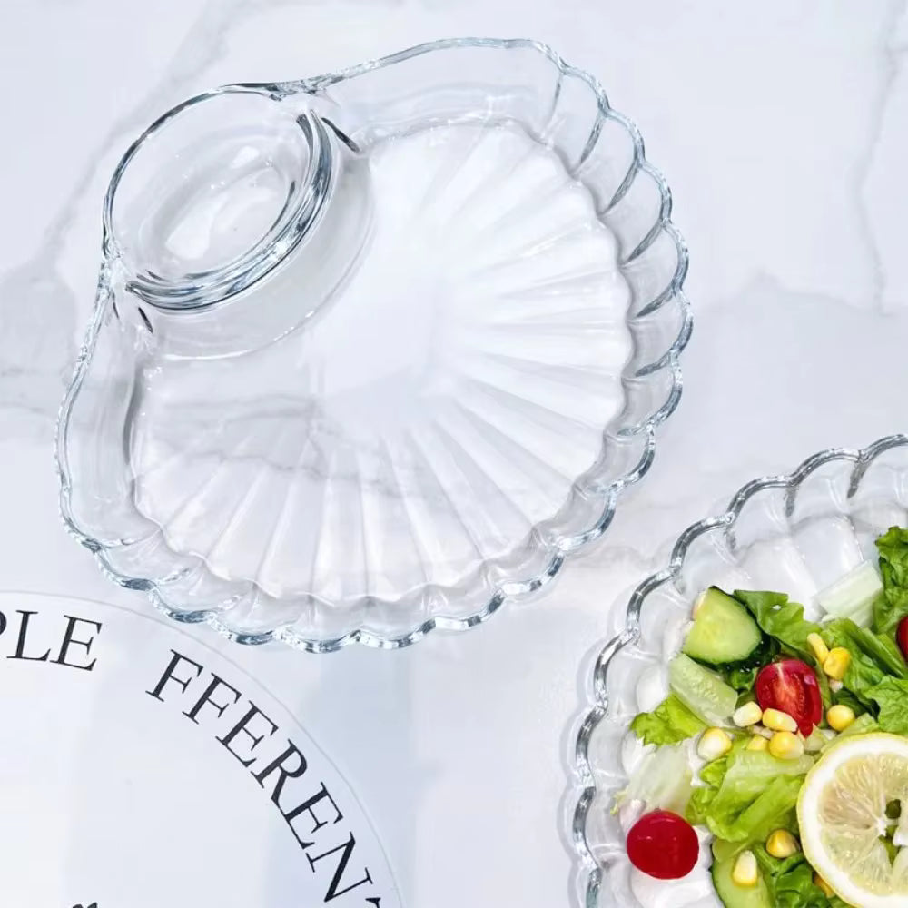 1 Pcs Acrylic Snacks Plate Lightweight & Durable