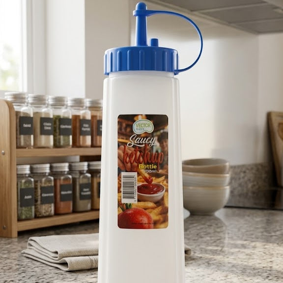 1Pcs Clear Mayo Squeeze Bottle